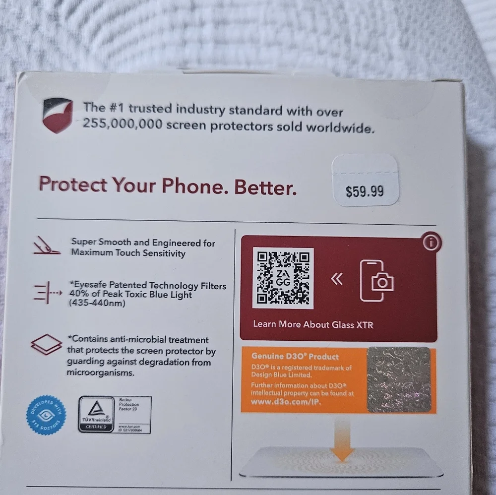 Zagg Invisible Shield Glass Protector iPhone 14/13/13 pro